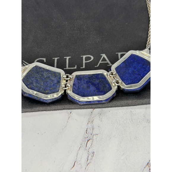 Vintage EUC Silpada "Blue Grotto" Necklace N3024 Lapis, Rock Crystal, Sterling - Picture 10 of 10